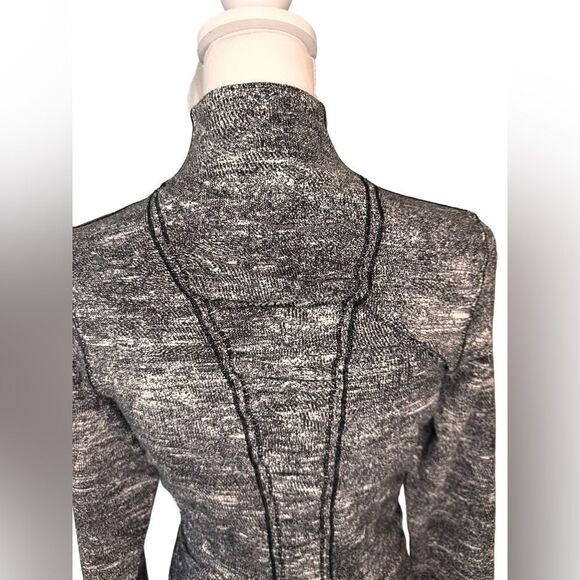 Lululemon Cypress Kiss 1/2 Zip Rush Jacquard Black White Size 8 - Picture 8 of 13